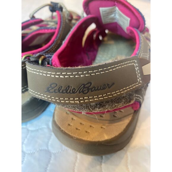 Eddie Bauer Mary Hiking Walking Sandals Women's Size 9 Brown Pink Adjustable - Picture 4 of 7